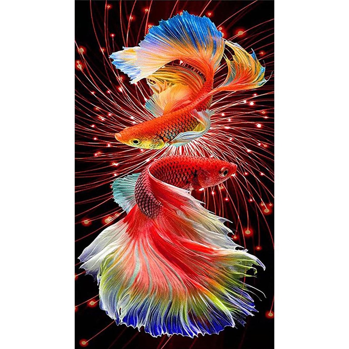 A Pair Of Koi - Full 11CT Stamped Cross Stitch 40x70CM - Huacan