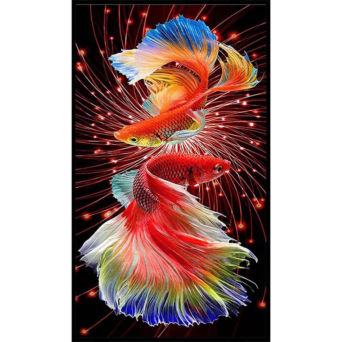 A Pair Of Koi - Full 11CT Stamped Cross Stitch 40x70CM - Huacan