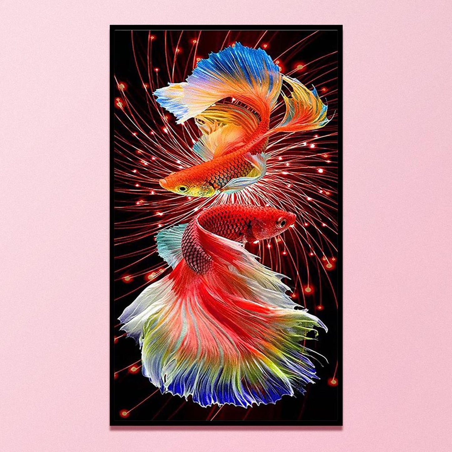 A Pair Of Koi - Full 11CT Stamped Cross Stitch 40x70CM - Huacan