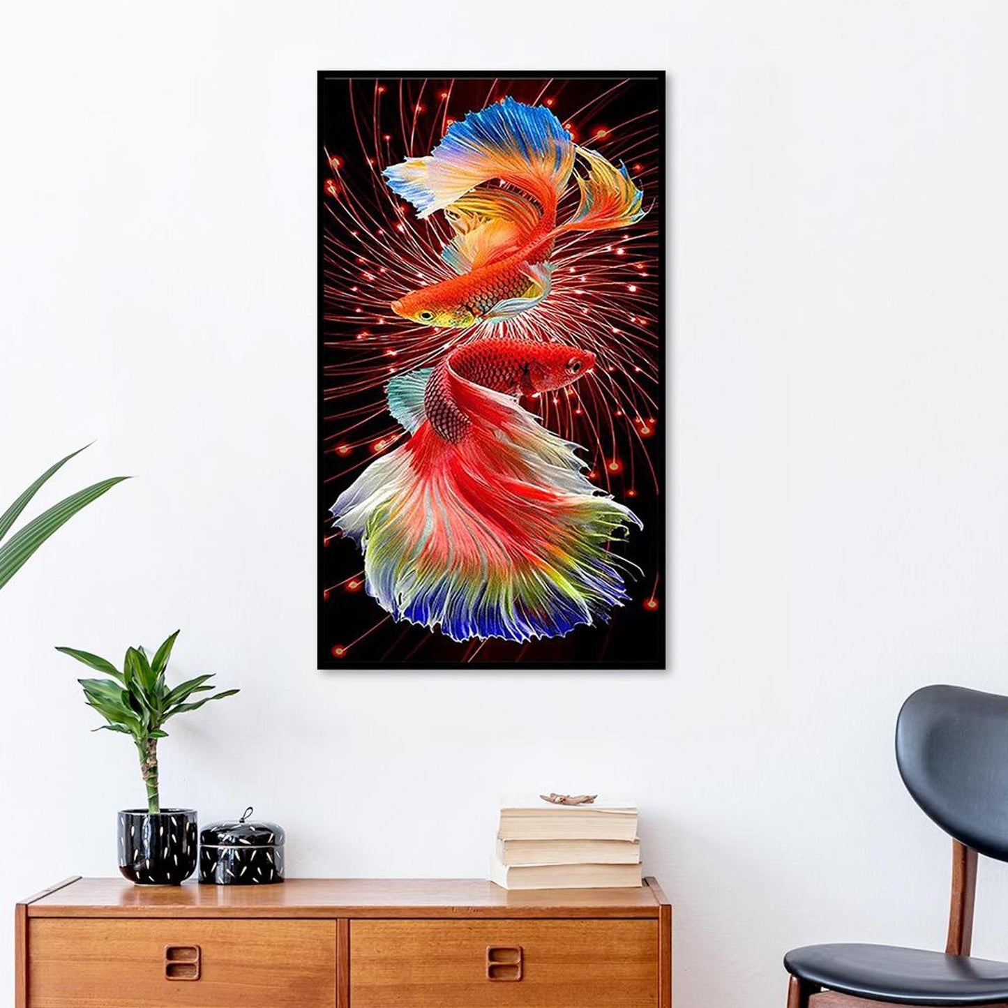 A Pair Of Koi - Full 11CT Stamped Cross Stitch 40x70CM - Huacan