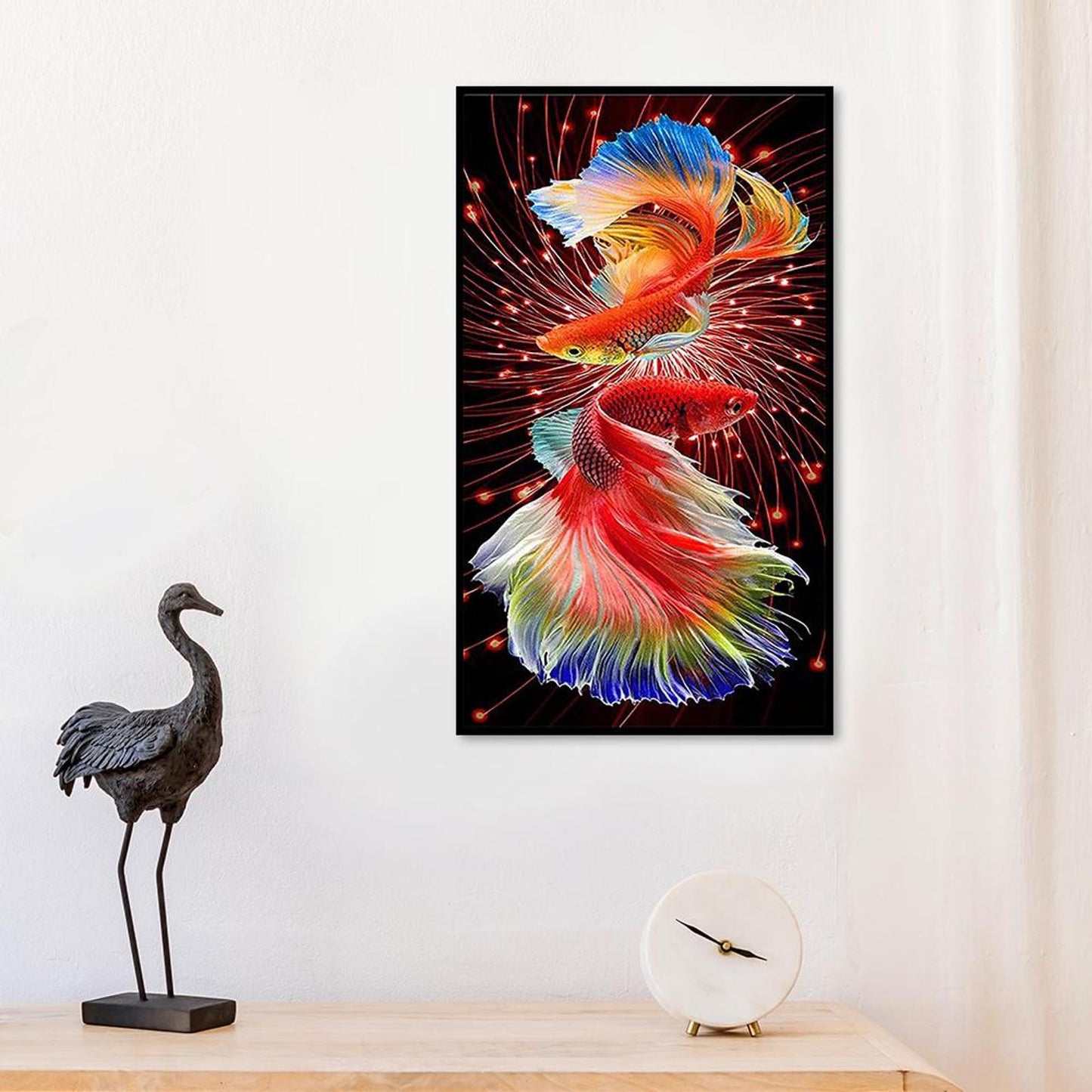 A Pair Of Koi - Full 11CT Stamped Cross Stitch 40x70CM - Huacan