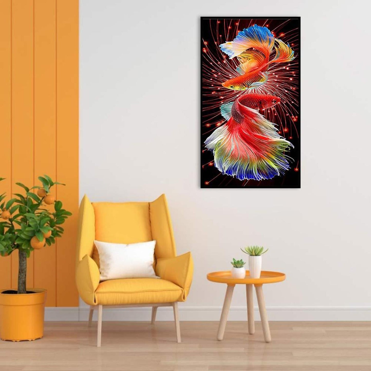 A Pair Of Koi - Full 11CT Stamped Cross Stitch 40x70CM - Huacan