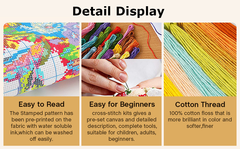 Reading Dragon - Full 11CT Stamped Cross Stitch 40x58CM - Diy