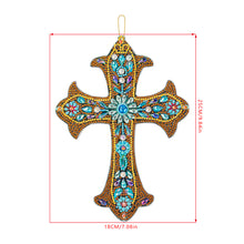 Load image into Gallery viewer, DIY Diamond Painting Cross Pendant Acrylic Hanging Wall Home Decor
