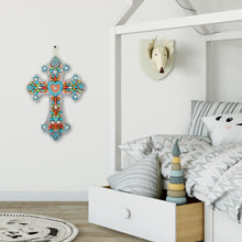 Load image into Gallery viewer, DIY Diamond Painting Cross Pendant Acrylic Hanging Wall Home Decor
