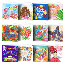 Load image into Gallery viewer, 12PCS DIY Diamond Painting Greeting Card Set Festival Pattern Congratulations

