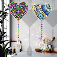 Load image into Gallery viewer, 2Pcs DIY Special Shape Crystal Heart Diamond Painting Kit Pendant Craft
