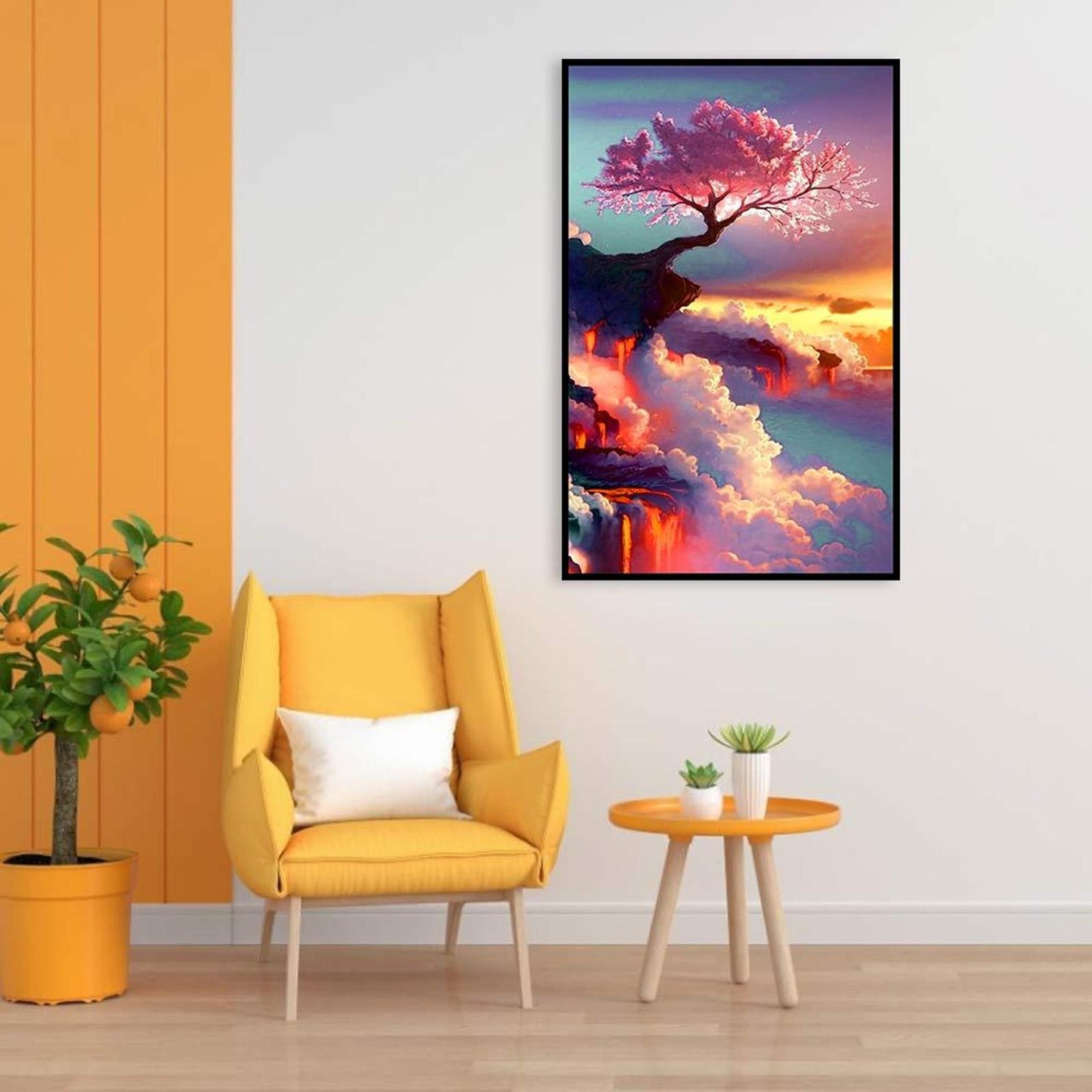 Beautiful Cherry Blossom Tree - Full 11CT Stamped Cross Stitch 40x63CM - Diy