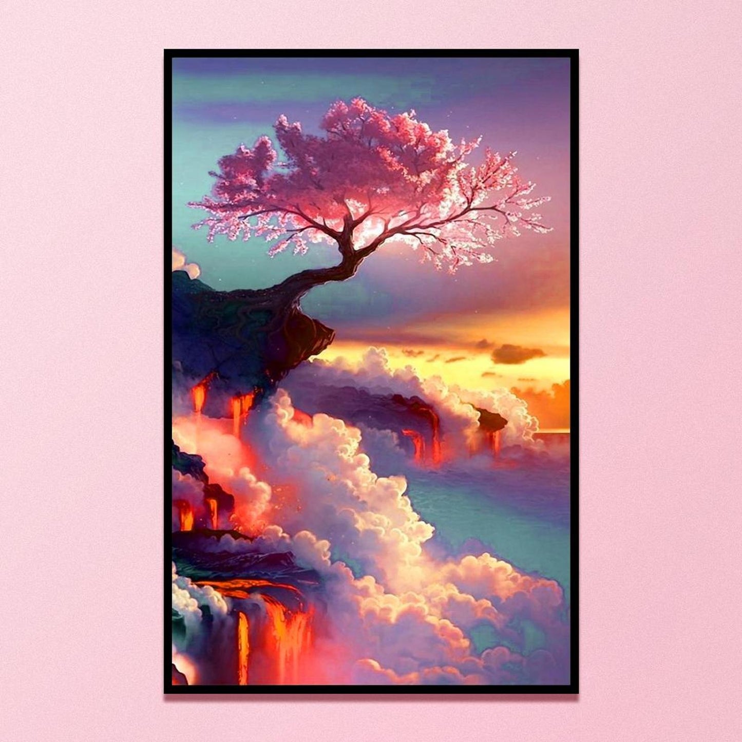 Beautiful Cherry Blossom Tree - Full 11CT Stamped Cross Stitch 40x63CM - Diy
