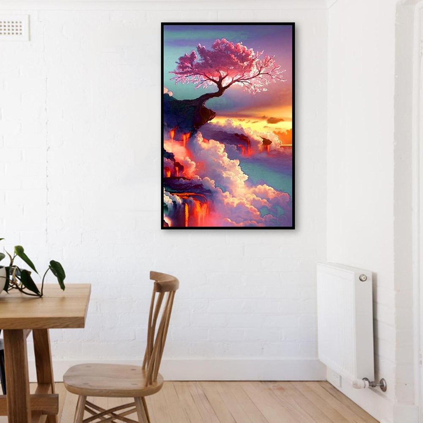 Beautiful Cherry Blossom Tree - Full 11CT Stamped Cross Stitch 40x63CM - Diy