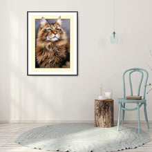 Load image into Gallery viewer, Framed Cat 30*40CM(Canvas) Full Round Drill Diamond Painting
