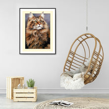 Load image into Gallery viewer, Framed Cat 30*40CM(Canvas) Full Round Drill Diamond Painting
