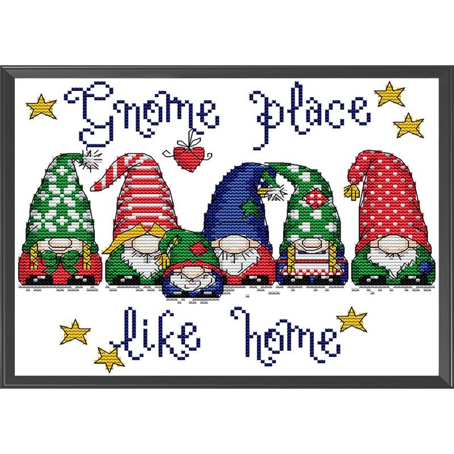 Colorful Christmas Hats - Partial 14CT Stamped Cross Stitch 28x22CM - Joy Sunday Backstitch