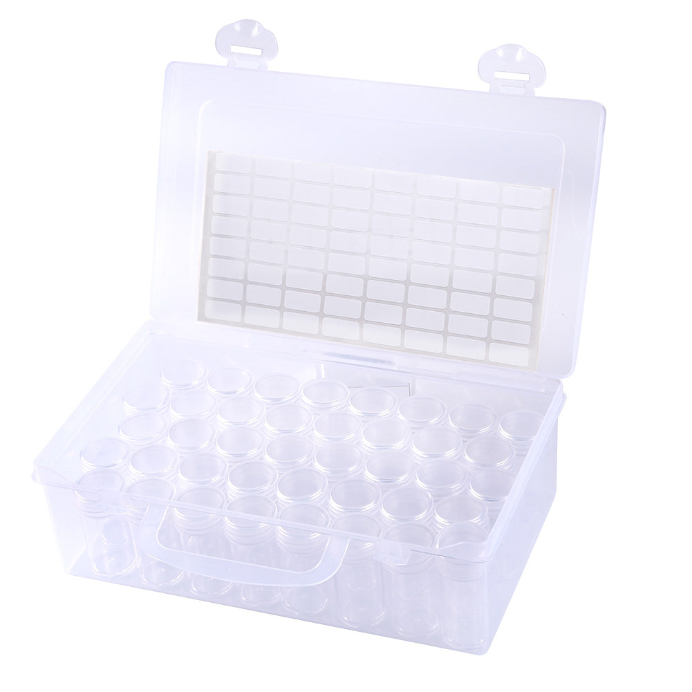 Diamond Painting Box Transparent Plastic Rhinestone Storage Case (40 Grids)