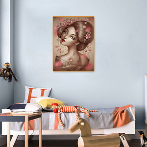 Beautiful Geisha 30*40CM(Canvas) Full Round Drill Diamond Painting