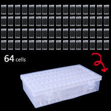 Load image into Gallery viewer, Diamond Painting Box Transparent Beads Storage Case Container (64 Grids)
