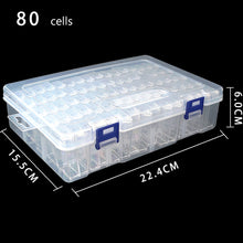 Load image into Gallery viewer, Diamond Painting Box Transparent Beads Storage Case Container (80 Grids)
