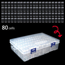 Load image into Gallery viewer, Diamond Painting Box Transparent Beads Storage Case Container (80 Grids)

