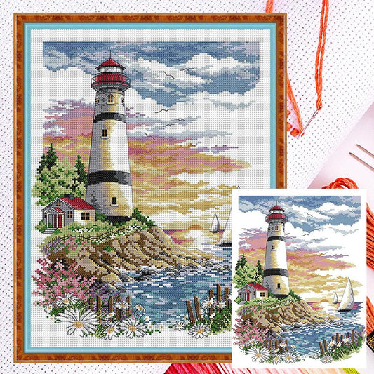 Lighthouse - Full 11CT Counted Cross Stitch 40x50CM - Band