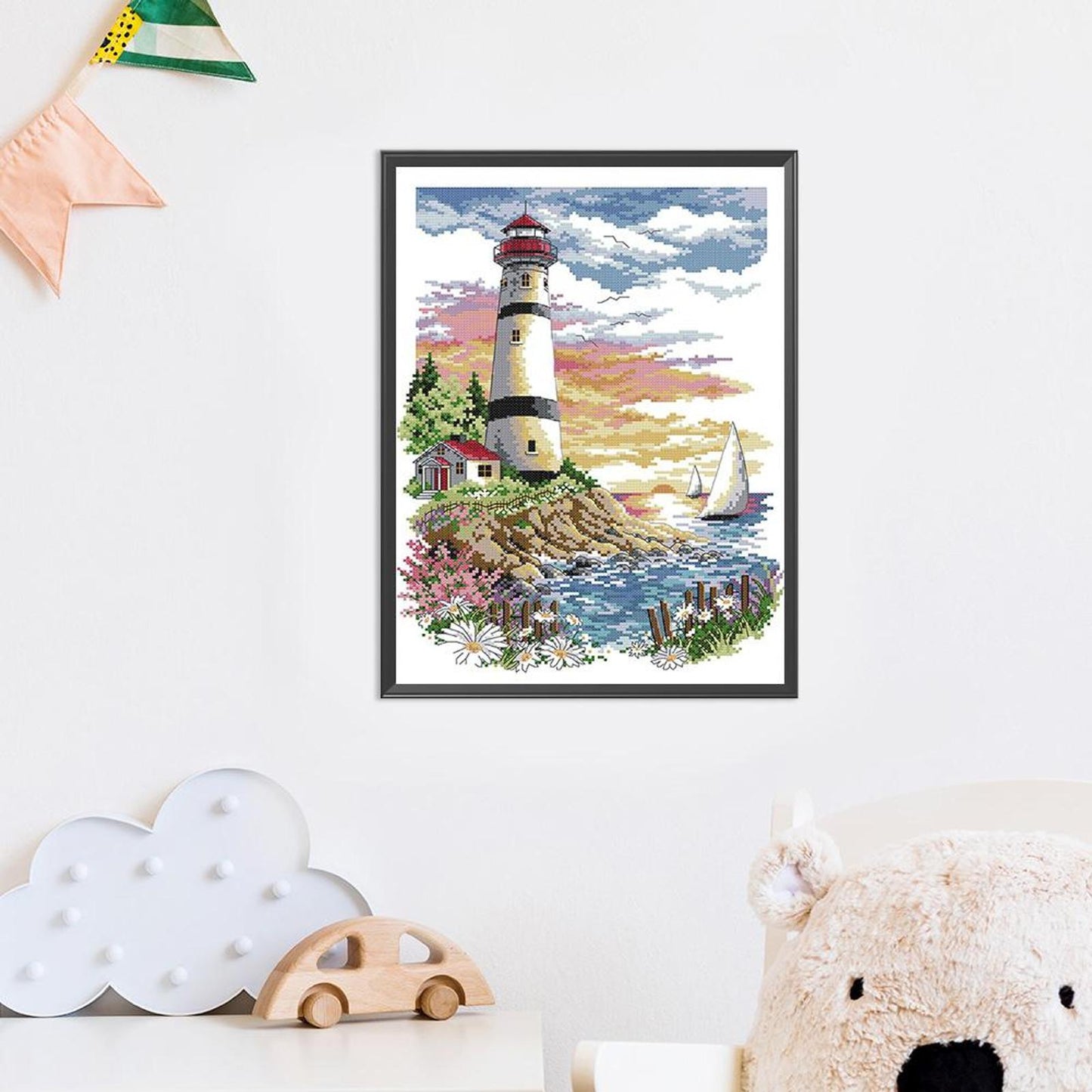 Lighthouse - Full 11CT Counted Cross Stitch 40x50CM - Band