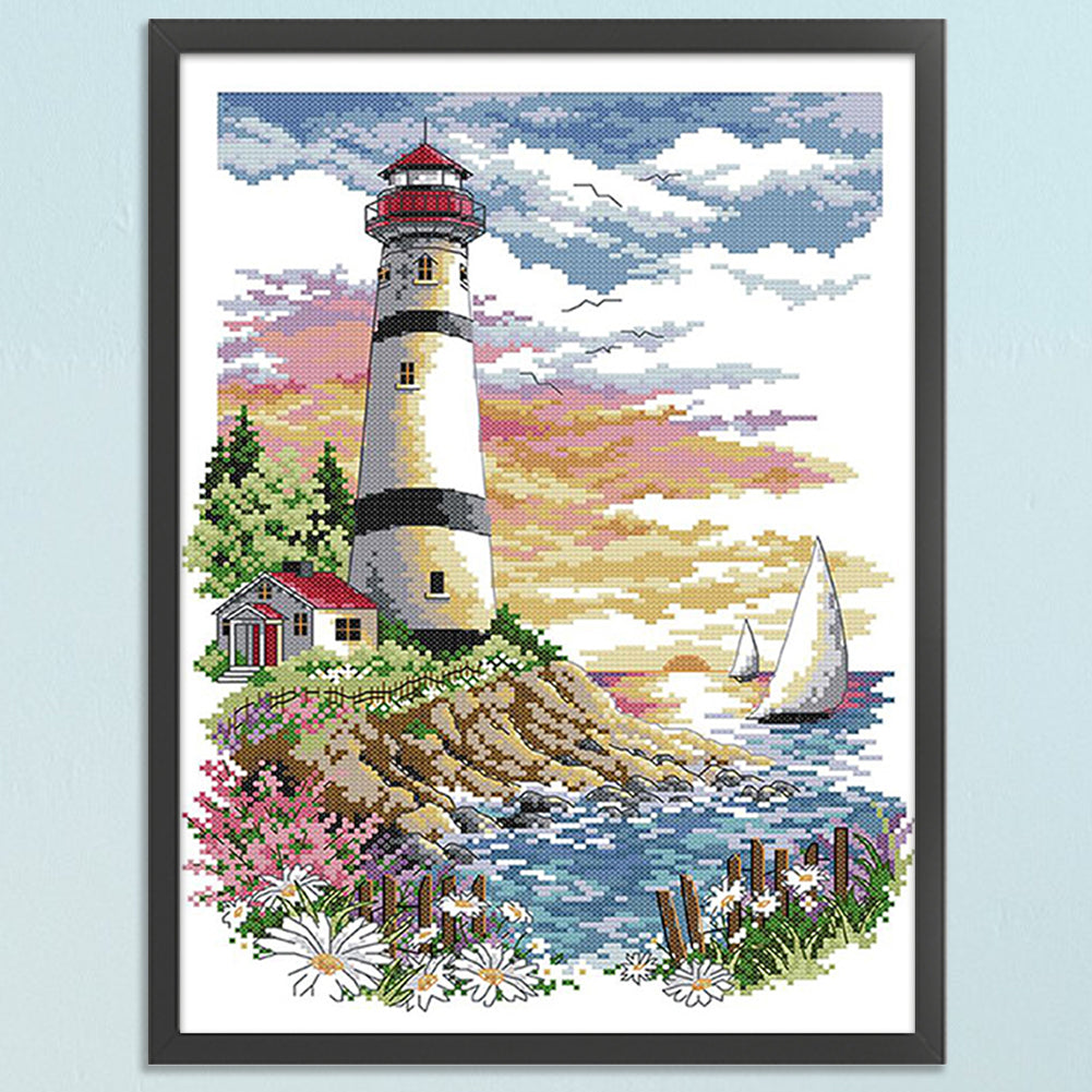 Lighthouse - Full 11CT Counted Cross Stitch 40x50CM - Band