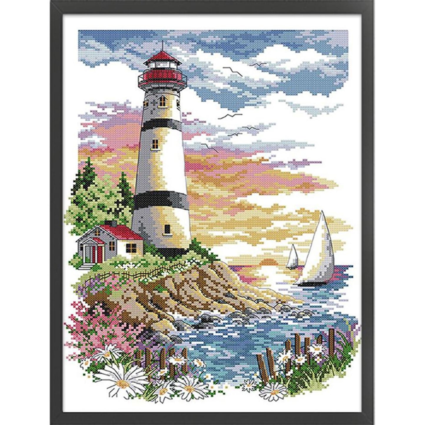 Lighthouse - Full 11CT Counted Cross Stitch 40x50CM - Band