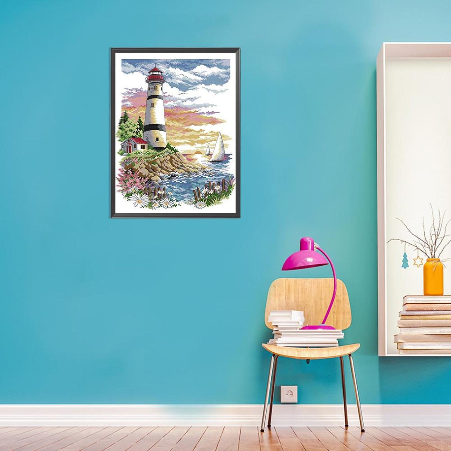 Lighthouse - Full 11CT Counted Cross Stitch 40x50CM - Band