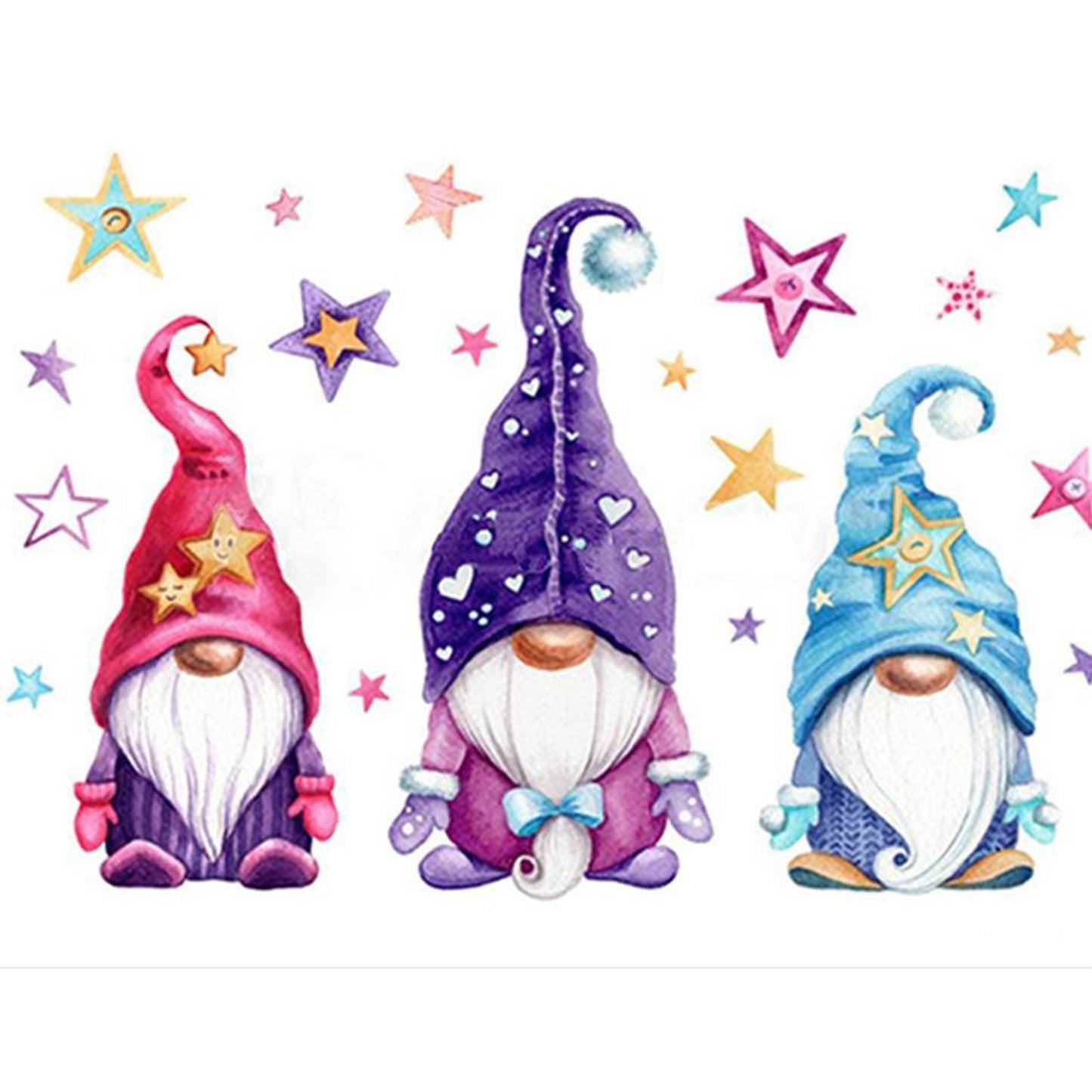 Three Gnomes - Full 11CT Counted Cross Stitch 50x40CM - Diy