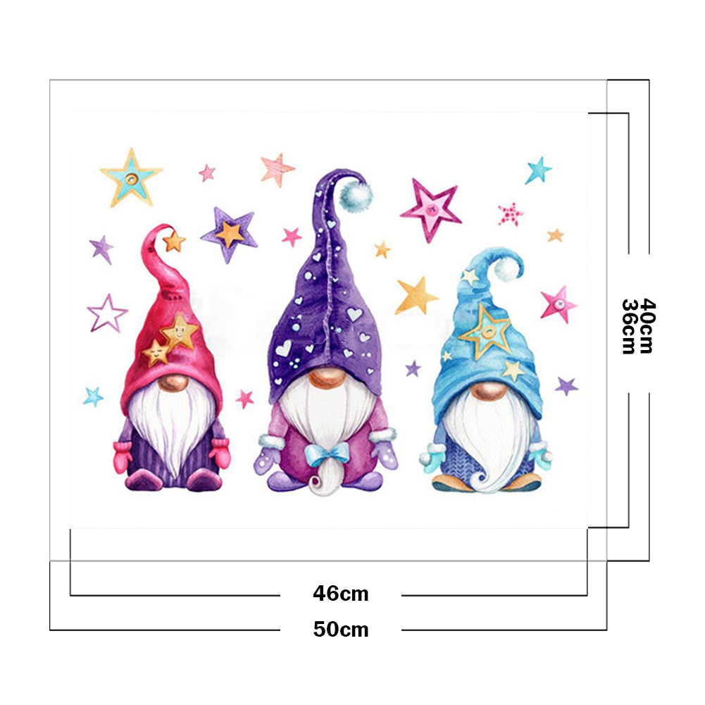 Three Gnomes - Full 11CT Counted Cross Stitch 50x40CM - Diy