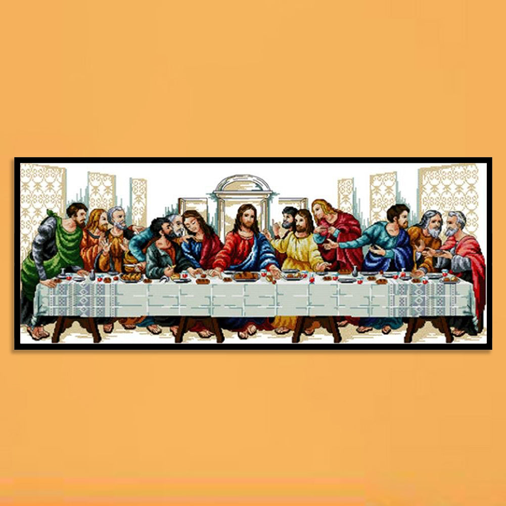 The Last Supper - Partial 11CT Counted Cross Stitch 98x44CM - Joy Sunday Backstitch