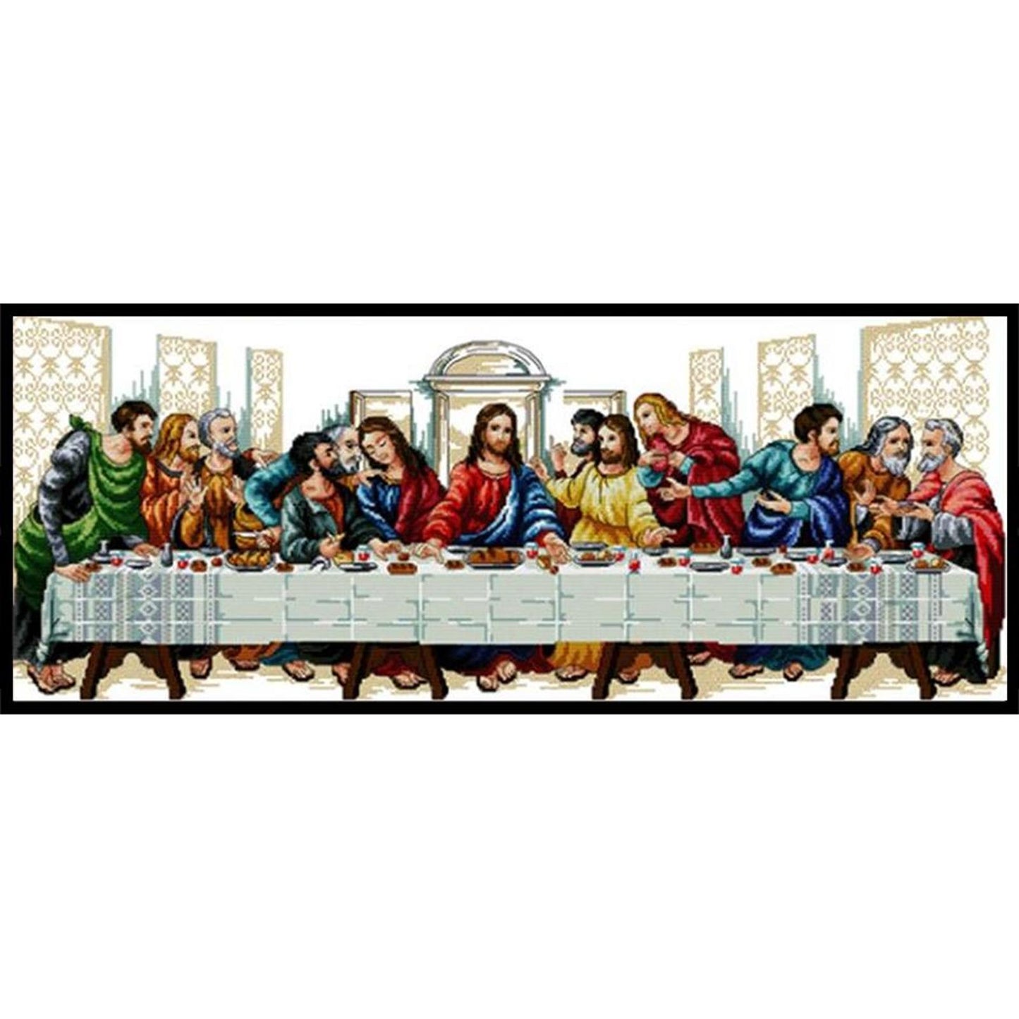 The Last Supper - Partial 11CT Counted Cross Stitch 98x44CM - Joy Sunday Backstitch