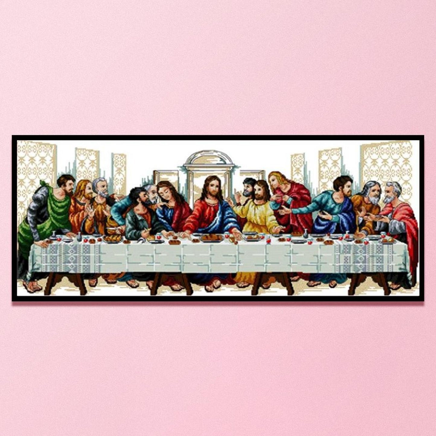The Last Supper - Partial 11CT Counted Cross Stitch 98x44CM - Joy Sunday Backstitch