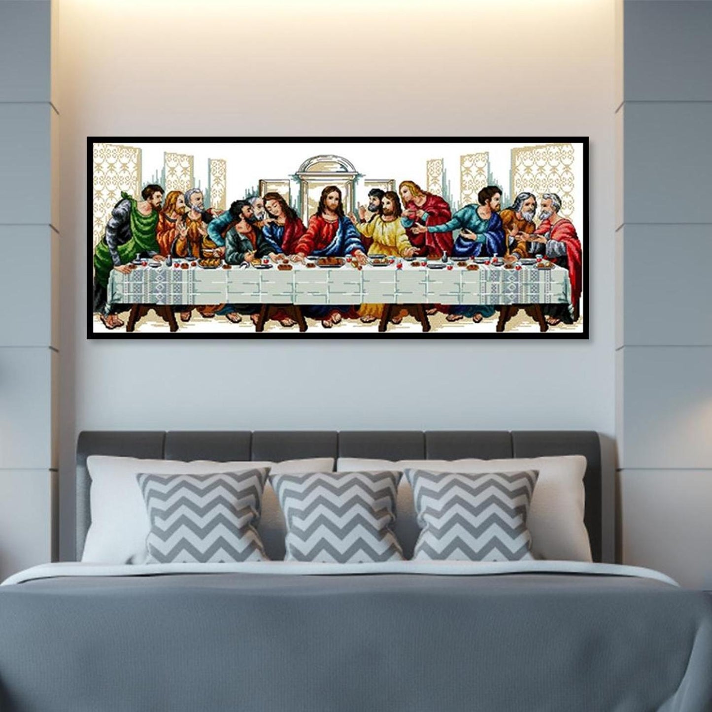 The Last Supper - Partial 11CT Counted Cross Stitch 98x44CM - Joy Sunday Backstitch