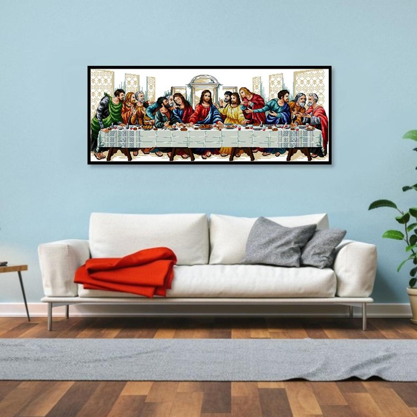 The Last Supper - Partial 11CT Counted Cross Stitch 98x44CM - Joy Sunday Backstitch