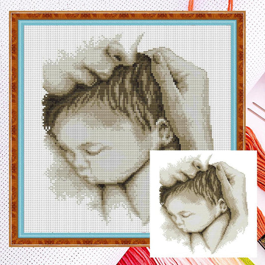 Mother'S Day Embrace - Partial 14CT Counted Cross Stitch 28x31CM - Joy Sunday