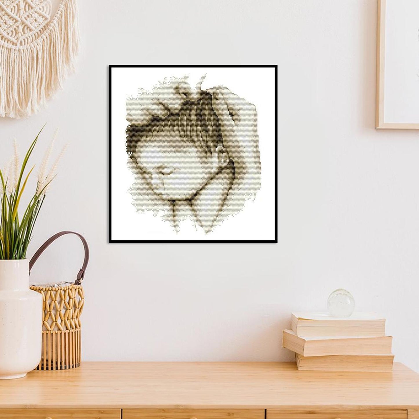 Mother'S Day Embrace - Partial 14CT Counted Cross Stitch 28x31CM - Joy Sunday