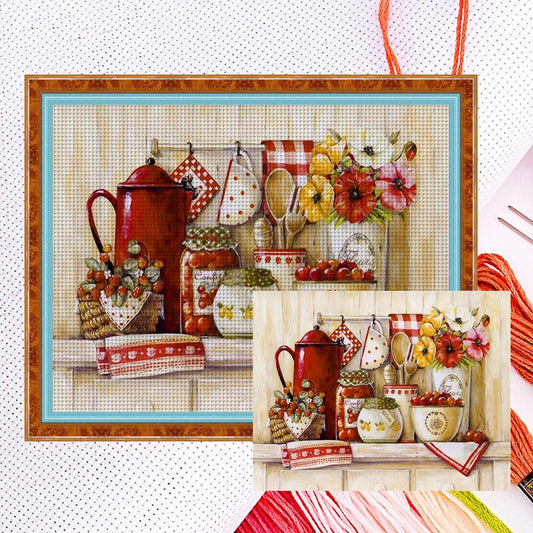 Kitchen Wares - Full 11CT Counted Cross Stitch 40x50CM - Band