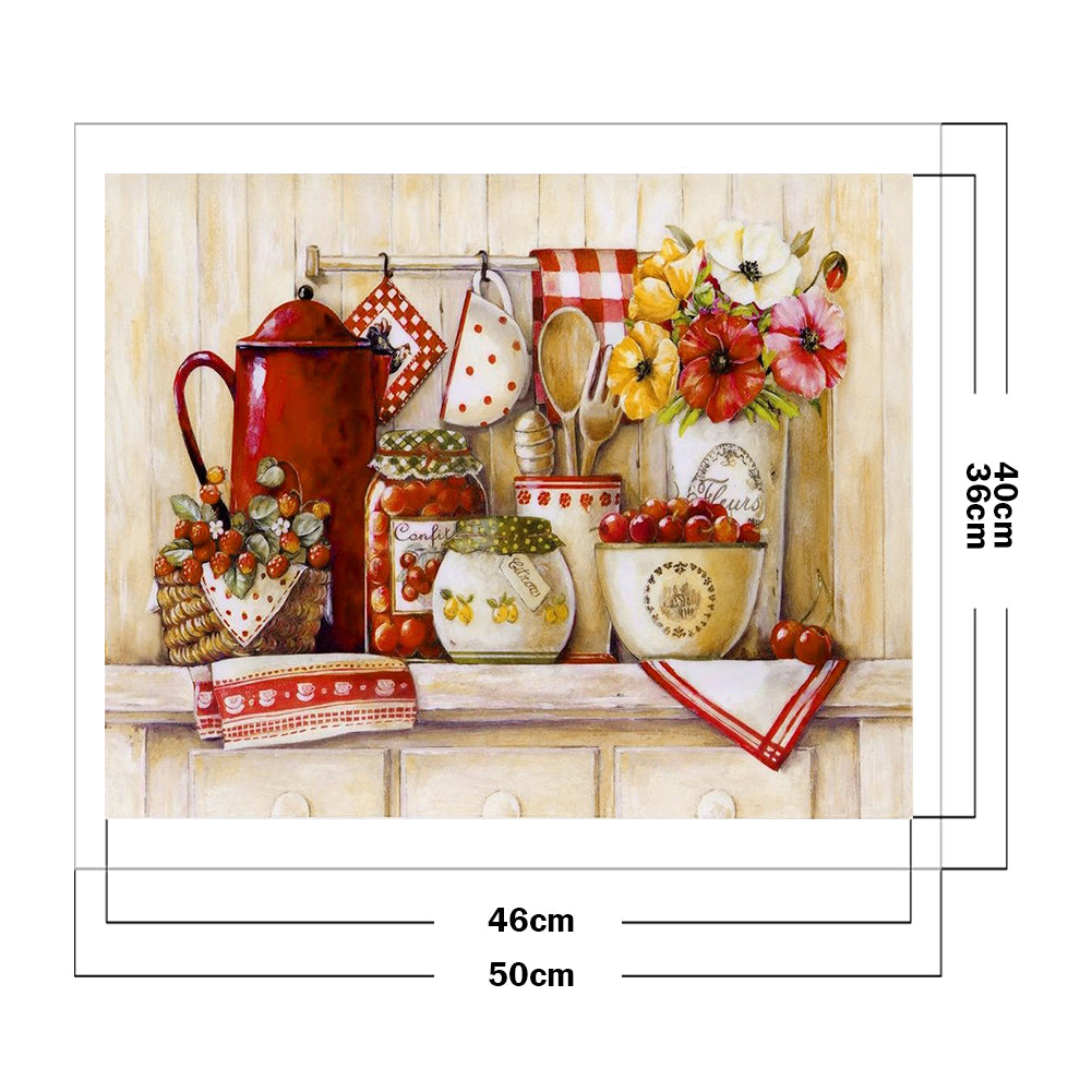 Kitchen Wares - Full 11CT Counted Cross Stitch 40x50CM - Band