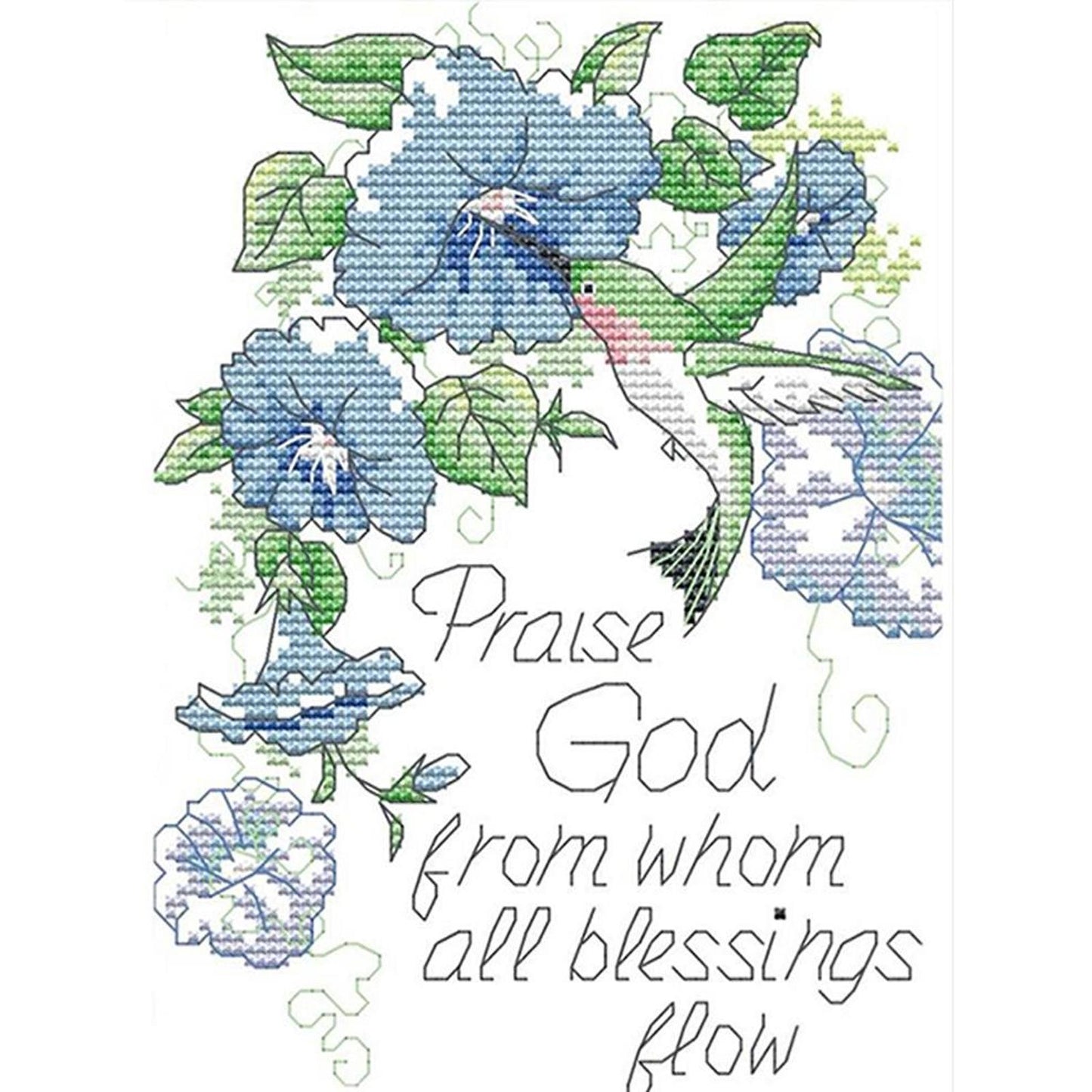 Praise God - Partial 11CT Counted Cross Stitch 22x28CM - Joy Sunday Backstitch