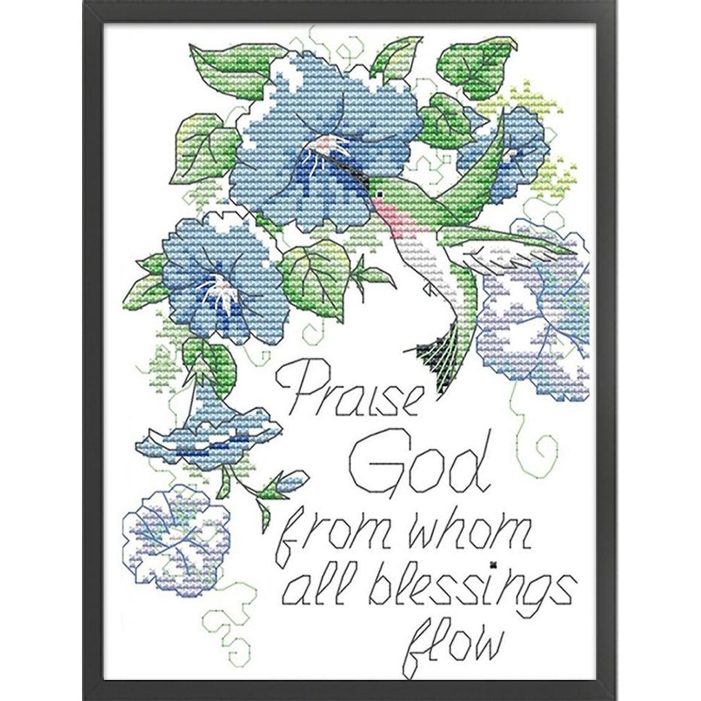 Praise God - Partial 11CT Counted Cross Stitch 22x28CM - Joy Sunday Backstitch