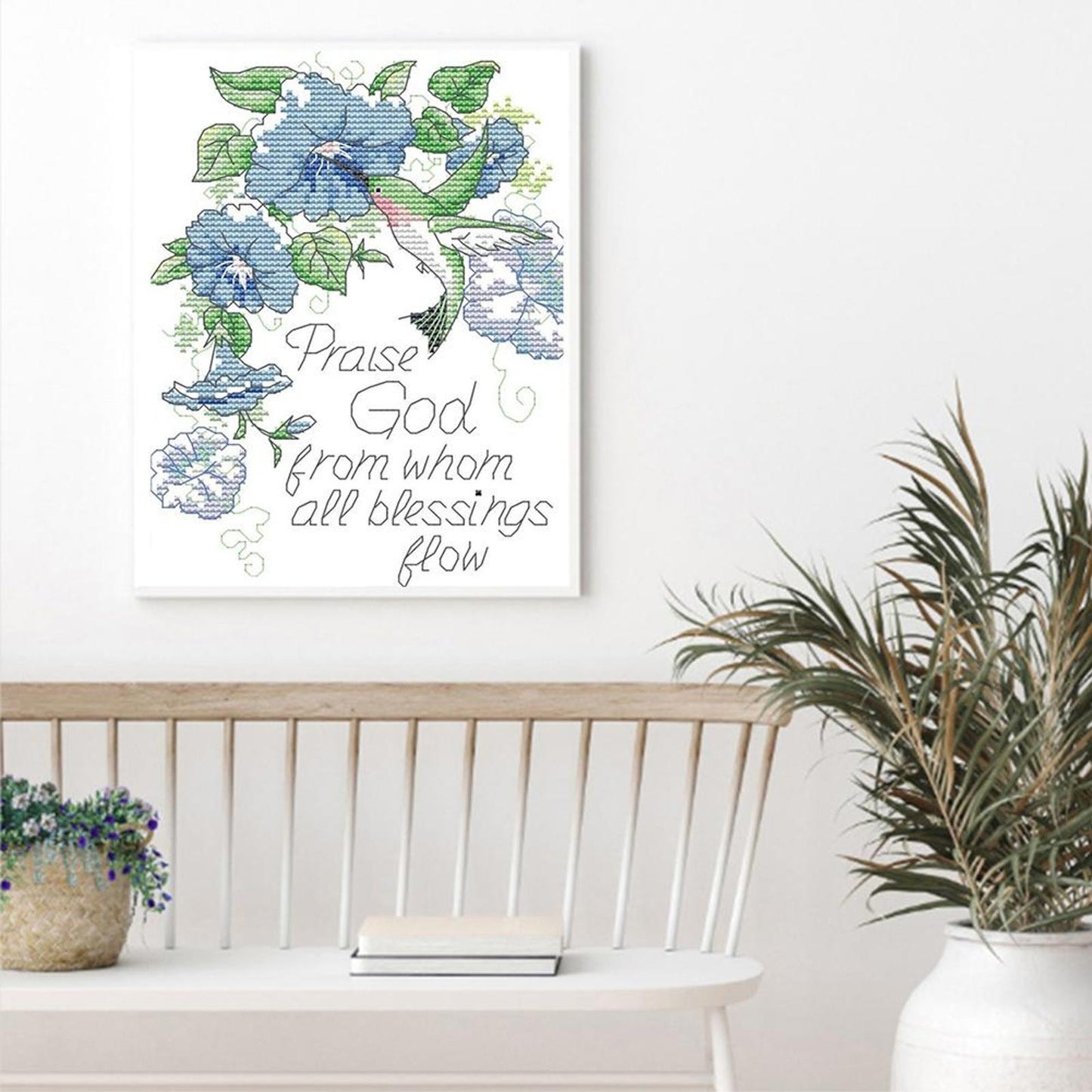 Praise God - Partial 11CT Counted Cross Stitch 22x28CM - Joy Sunday Backstitch