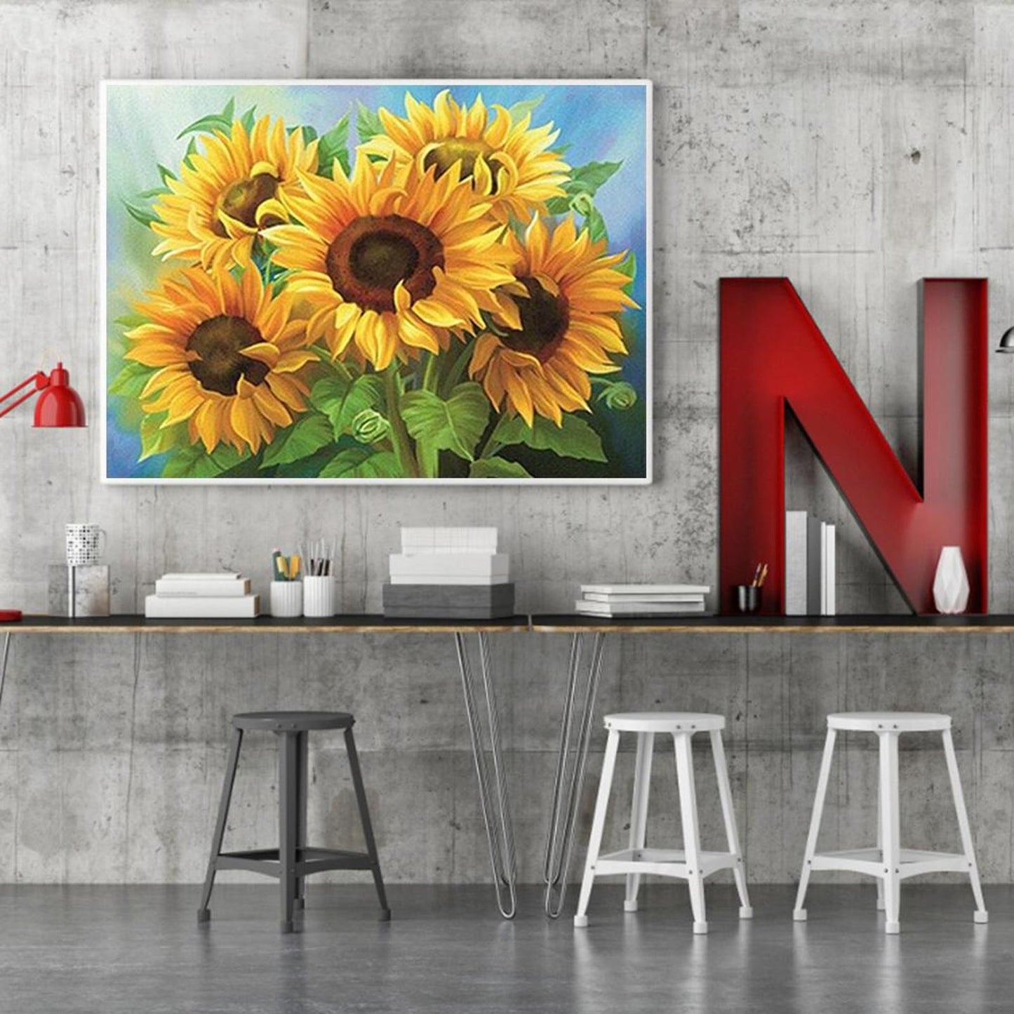 Sunflower - Full 11CT Counted Cross Stitch 65x50CM - Diy