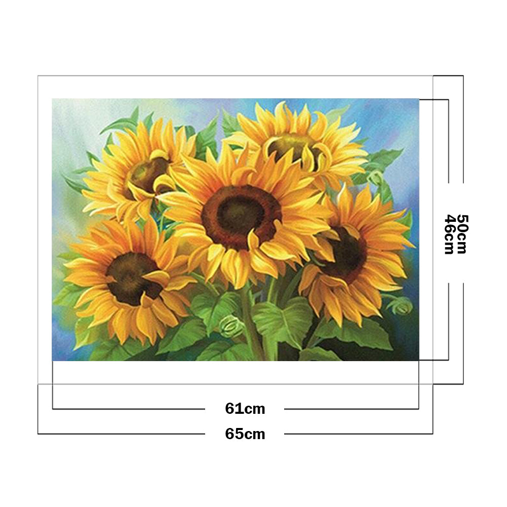 Sunflower - Full 11CT Counted Cross Stitch 65x50CM - Diy