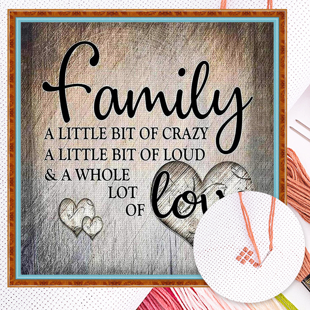 Family - Full 11CT Counted Cross Stitch 40x40CM - Band