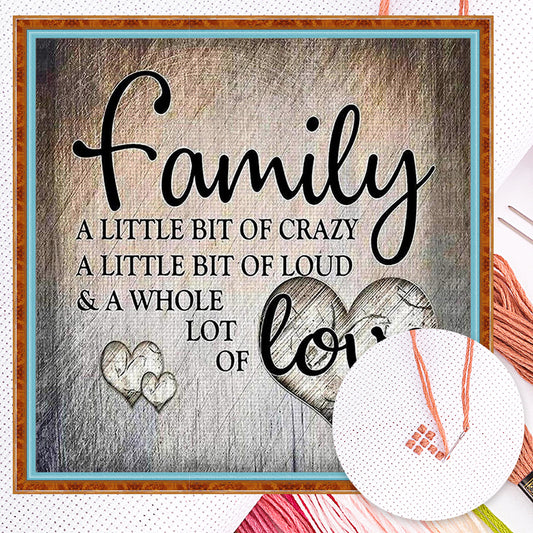 Family - Full 11CT Counted Cross Stitch 40x40CM - Band