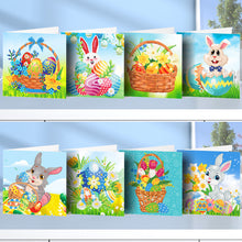 Load image into Gallery viewer, 8PCS DIY Festival Diamond Painting Greeting Card Set Diamond Art Handmade Cards
