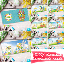 Load image into Gallery viewer, 8PCS DIY Festival Diamond Painting Greeting Card Set Diamond Art Handmade Cards
