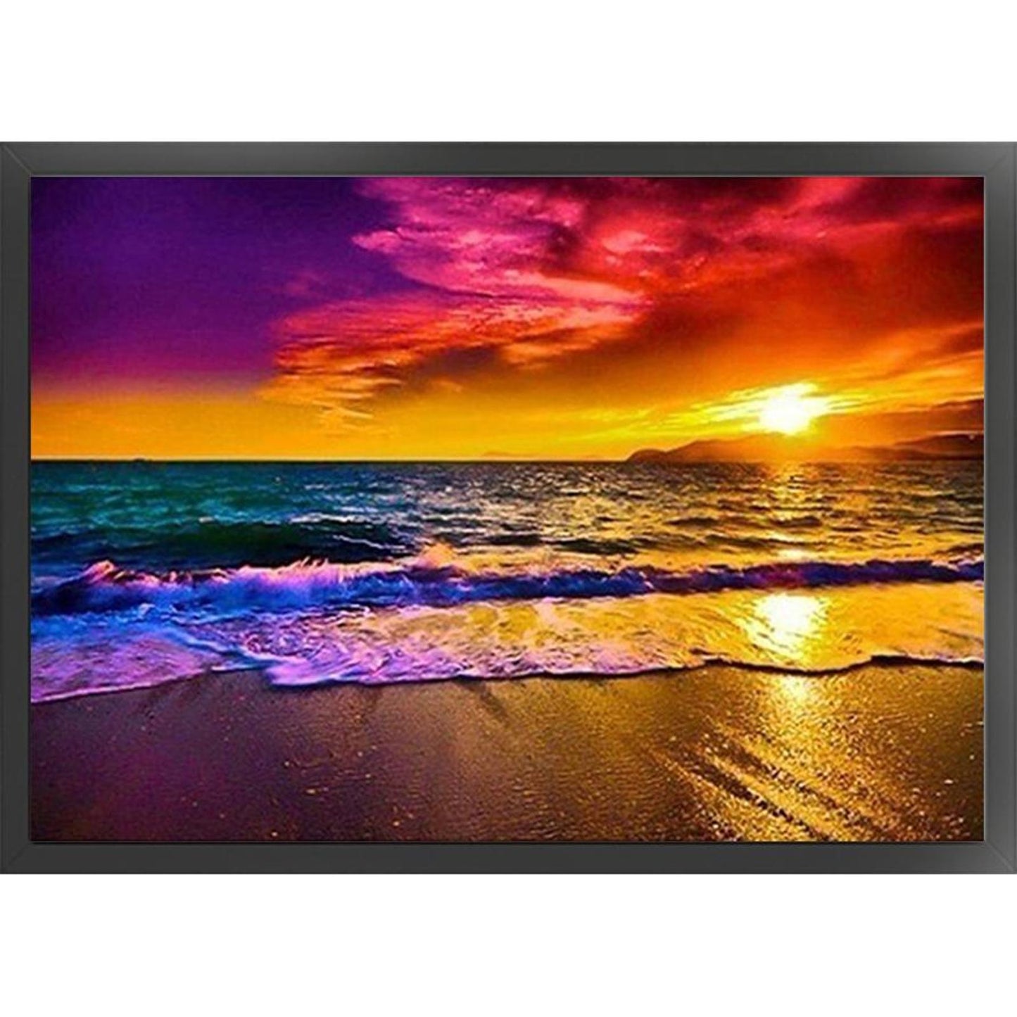Sunset By The Sea - Full 11CT Counted Cross Stitch 46x36CM - Diy