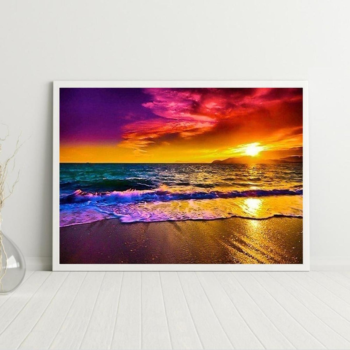 Sunset By The Sea - Full 11CT Counted Cross Stitch 46x36CM - Diy