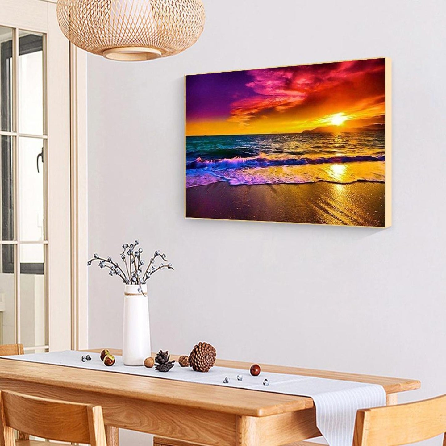 Sunset By The Sea - Full 11CT Counted Cross Stitch 46x36CM - Diy
